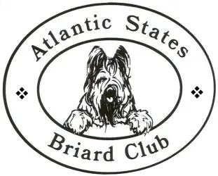 A black and white image of the atlantic states briard club logo.