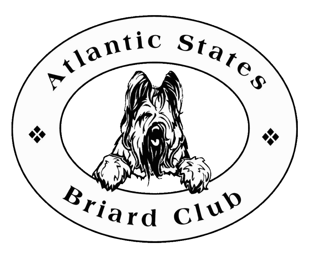Logo of the Atlantic States Briard Club featuring a Briard dog's head.